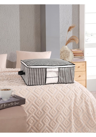 Baza Altı Uyumlu 4 Adet Lüks Pencereli Dolap Hurcu 64x45x22 Cm Siyah