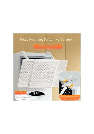 Salon Tipi Klima Rüzgar Deflektörü 360 Ayarlanabilir Hava Yönlendirici Bebek Dostu Klima Aparatı