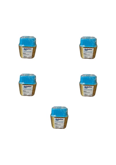 Dolphin Muffin Kare Kağıt Mavi Altın Cupcake Kek Kalıbı Kapsülü Kabı - 25 Adetlik 5 Paket Renkli