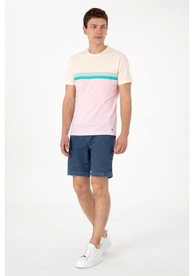 U.S. Polo Assn. Erkek Regular Fit Bisiklet Yaka Açık Pembe Tişört 50306899-VR078