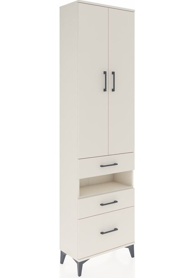 Arges Dolap 3 Raflı 3 Çekmeceli Tek Askılı 60x30x221 Aytaşı-aytaşı Aytası