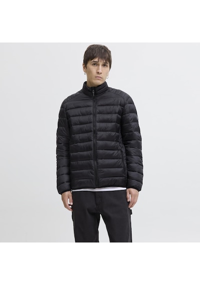 Jack & Jones Erkek Dik Yaka Kapitone Ceket - Bradley - 12280971 Black