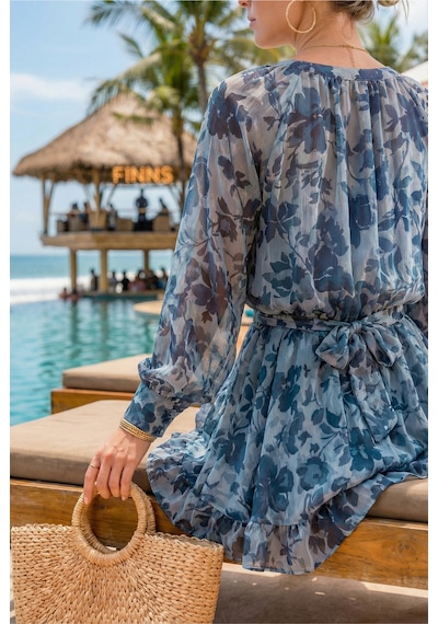 Fashion Cocktail Yapraklar Desenli Lifli Şifon Dökümlü Katlı Uçuşan Fiyonklu Mini Yazlık Romance Elbise Lacivert Fashion Cocktail Yapraklar Desenli Lifli Şifon Dökümlü Katlı Uçuşan Fiyonklu Mini Yazlık Romance Elbise Lacivert