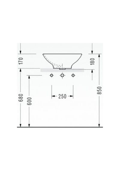 Serel - Çanak Lavabo 45x45 Cm Taşma Kanallı  - 2002dss000- Diğer