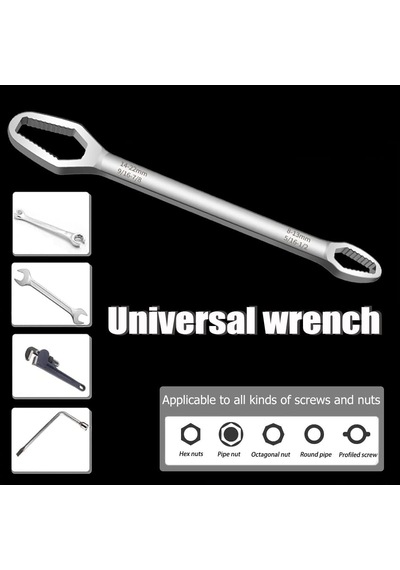 Evrensel Çift Başlı Tork Anahtar 8 22 Mm Çok Amaçlı Universal Anahtar Altıgen, Yuvarlak,