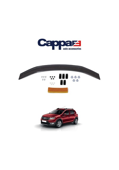 Cappafe Dacia Sandero Ön Kaput Koruyucu Rüzgarlık 4Mm 2012-2020