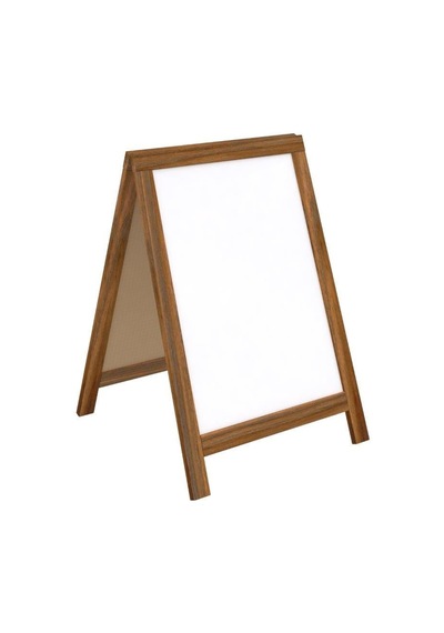 Ahşap A Pano 50x70cm - Beyaz Beyaz