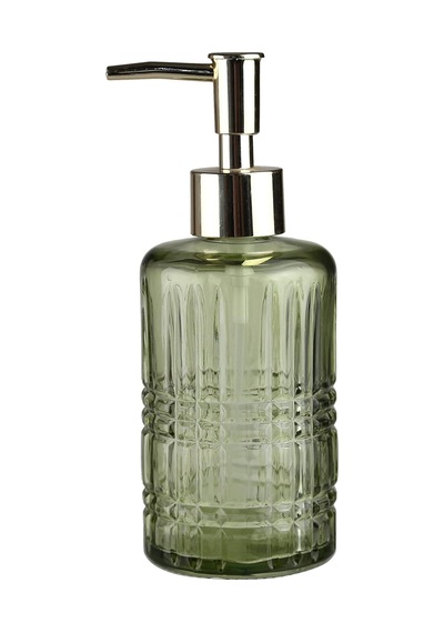 Cam Sıvı Sabunluk,yıldız Desenli Yeşil 300ml 6,8x17,6cm Diğer