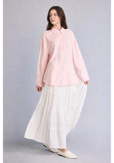 Defacto Regular Fıt Keten Uzun Kollu Pembe Tunik G9215ax26smpn127 Pembe-pn127 Defacto Regular Fıt Keten Uzun Kollu Pembe Tunik G9215ax26smpn127 Pembe-pn127
