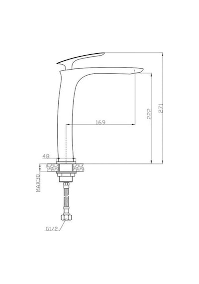 Newarc Slım Çanak Tıpı Lavabo Bataryası 121001 Diğer