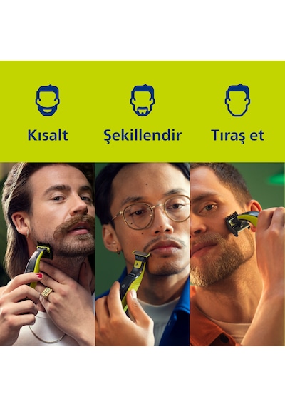 Philips OneBlade QP2724/20 Elektrikli Tıraş Makinesi - Sakal & Vücut - Islak & Kuru Kullanım