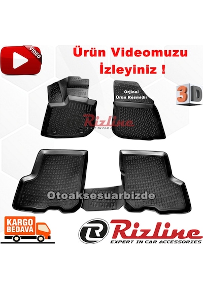 Sandero Stepway 3D Paspas Havuzlu Siyah 2012-2019 Arası Rizline N11.8242