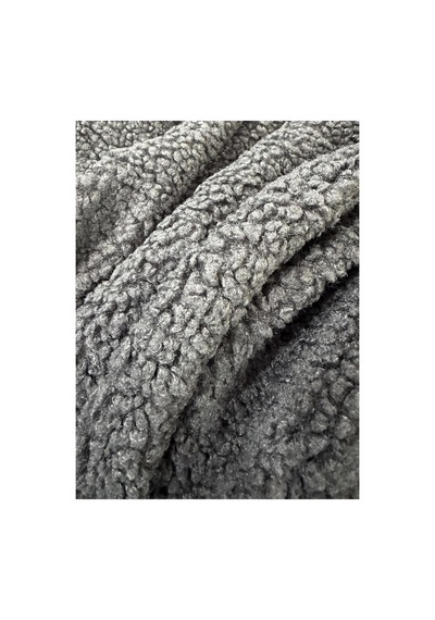 Zp Teddy İthal Kıvırcık 100x150cm, Yüksek Gramaj, Peluş Kumaş, Tekstil Siyah Siyah