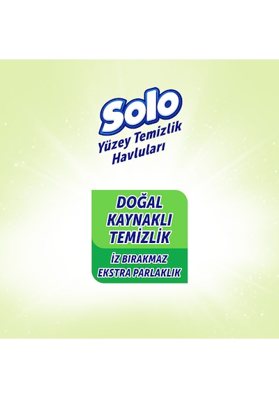 Solo Doğal Güç Bahar Çiçekleri Yüzey Temizleme Mendili 4'lü 400 Yaprak Beyaz