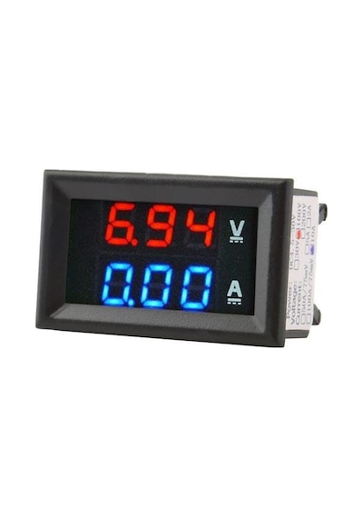 Dijital Ampermetre 0-10a Voltmetre 0-100v - Kasalı