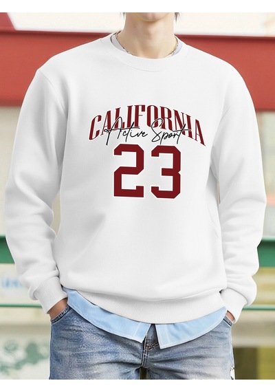 Startmore Startmorecalifornia Active Sport 23 Tasarım Erkek Tişörtü Moda Sokak Kazak Polar Günlük Giysiler Bisik Beyaz