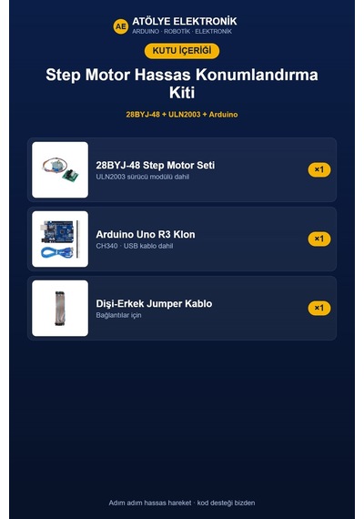 Step Motor İle Hassas Konumlandırma Kiti 28bjy-48 + Arduino - Jumper Kablo