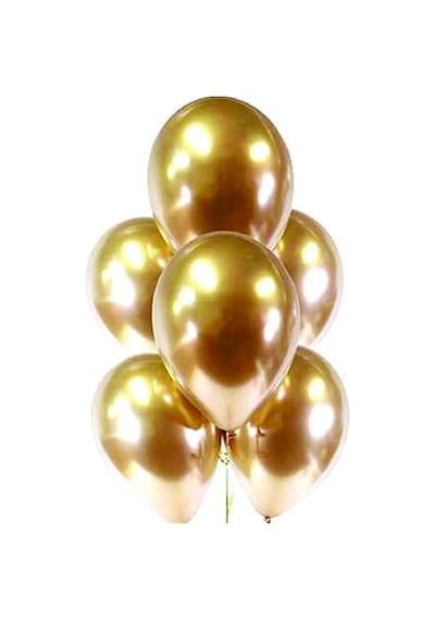 50 Adet Krom Aynalı Çok Parlak Balon GOLD
