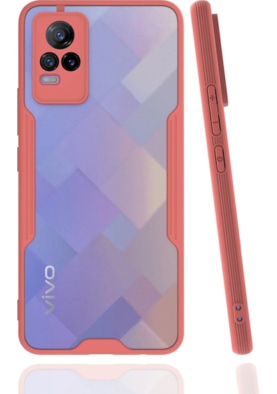 Cosmotex Newface Vivo V21e Kılıf Platin Silikon - Pembe
