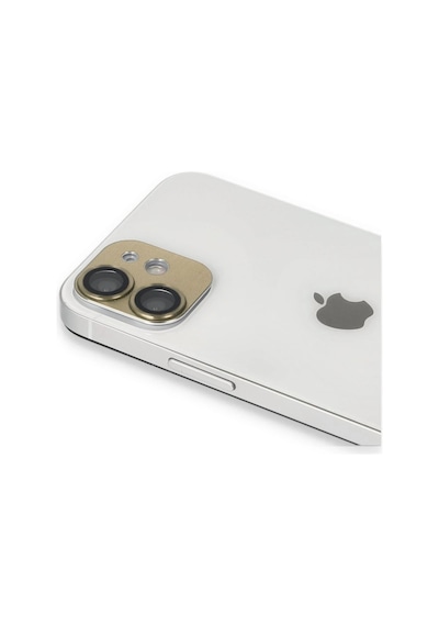 Mey İthalat Apple iPhone Uyumlu,  11 Pers Alüminyum Kamera Lens - Gold