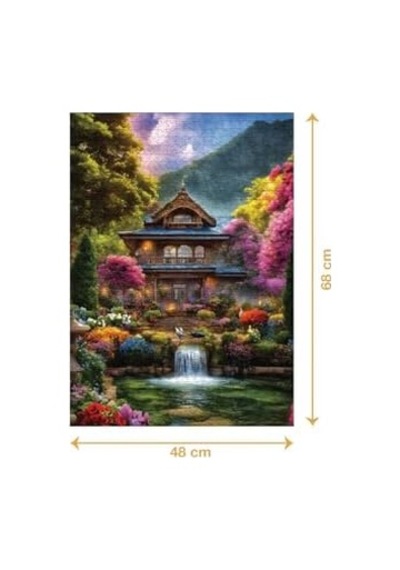 Japon Bahçesi 1000 Parça 2,2mm Kalınlık 48x68cm Profesyonel Hobi Puzzle Yapboz Serisi