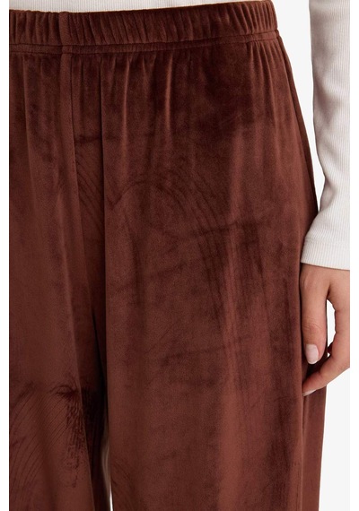 Defacto Regular Fit Velur Pijama Altı G5915ax25wnbn91 Kahve-bn91