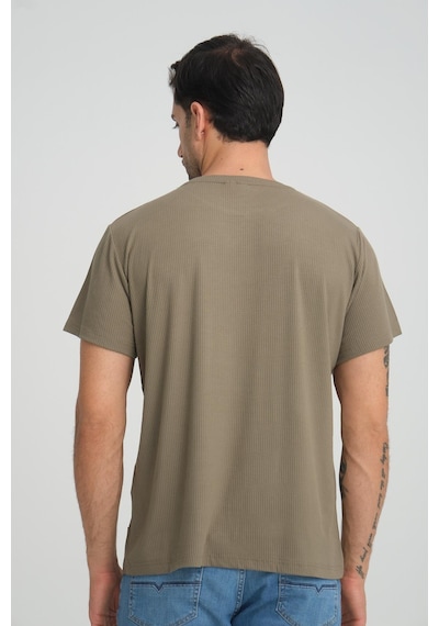Alexander Gardi Alexandergardı Fitilli Bisiklet Yaka Regular Fit T-shirt E24-083 00 001