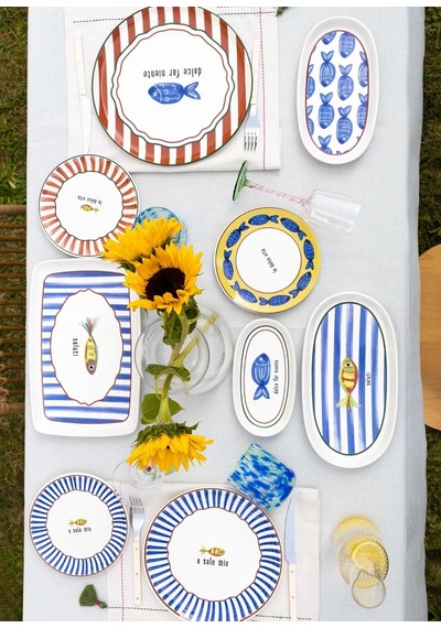 The Mia Fish Pasta Tabağı 6lı Set 19 Cm