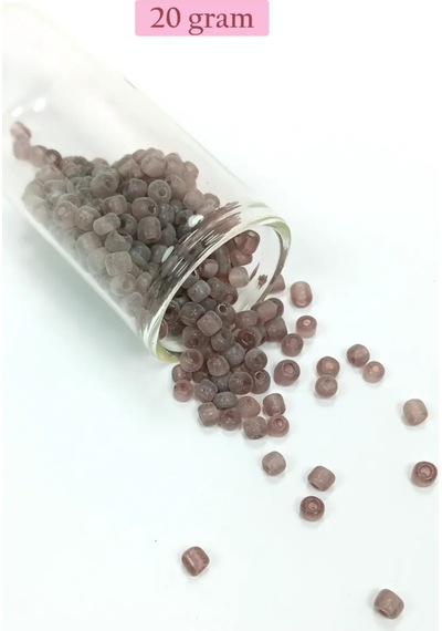 Tedar Dökme Cam Kum Boncuk Büyük Boy 6/0 4 Mm - 4 Renk - Toplam 80 Gram - Bnc415 Najmaddin (No:1) 8.5Cm X 10.5 Cm