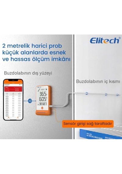 Elitech Gsp-6 Pro Akıllı Sıcaklık Ve Nem Kaydedici Datalogger Çok Renkli