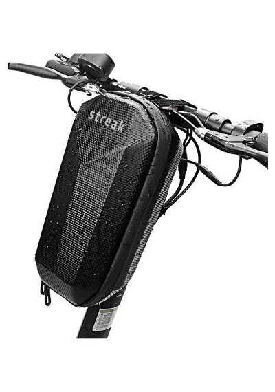 Stearak Elektrikli Scooter Çantası - Sert Malzeme Bisiklet Çantası Siyah