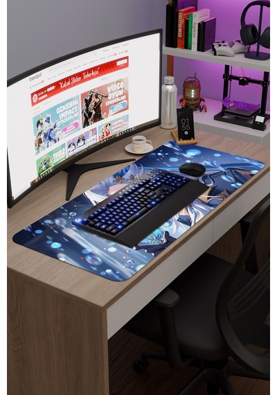 Neuvillette Genshin Impact Anime Gacha V3 - 90x40 Xxl Gaming Mouse Pad Fare Altlığı