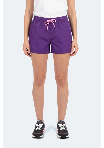 Slazenger Knoxıs Kadın Cepli Deniz Şortu Mor Şort