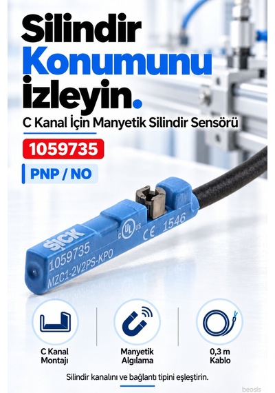 Sıck Mzc1-2v2ps-kp0 Silindir Sensörü 1059735