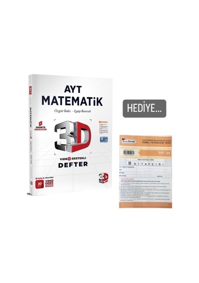 2024 3d Yayınları Ayt Matematik Video Destekli Defter 9786259906096