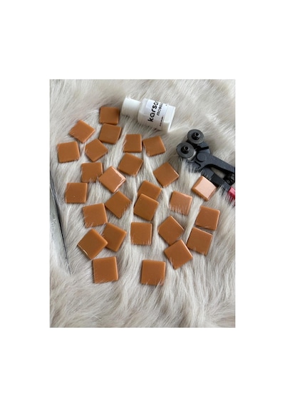 Sanatsal Mozaik Bal Kahve 2,5x2,5cm Mozaik Sanatı Malzeme 100gr