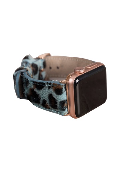 Apple Watch Uyumlu Deri Kordon 42-44-45mm Leopar Leo56n