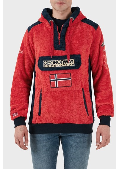 Norway Geographical Erkek Sweat Gymclasssherco Kırmızı Kırmızı