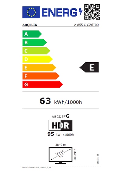 Arçelik 8 Serisi A 855 C 4K Ultra HD 55" 140 Ekran Uydu Alıcılı Google Smart QLED TV