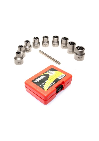 Yama Yıpranmış Cıvata ve Somun Sökme Lokma Seti  1/2'' 9 Parça -