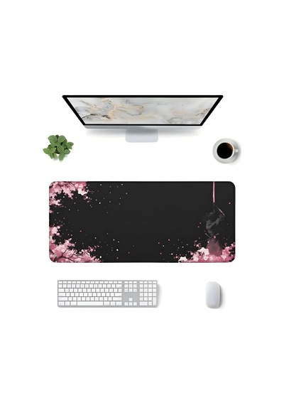 8 Farklı Desenli Baskılı Model Xxl Gaming Mouse Pad 90x40 Cm Dikişli Kenar, Kaymaz Taban, Dijital Tasarım, Hassas Takip, Ultra Geniş Oyuncu Mousepad Sword 90x40 Cm