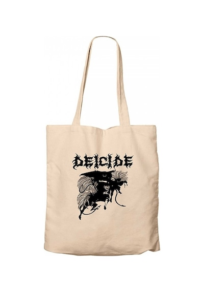 Deicide Band Metal Slayer Krem Kanvas Bez Çanta Krem