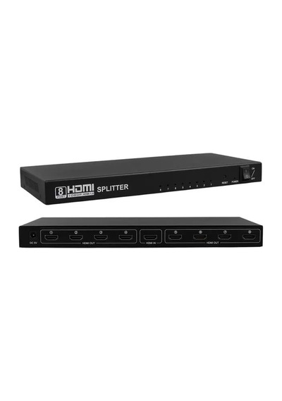 Pm-14218 1 Giriş 8 Çıkış Port 1080p Fhd Hdmı Dağıtıcı Splitter 8'li Çoklayıcı
