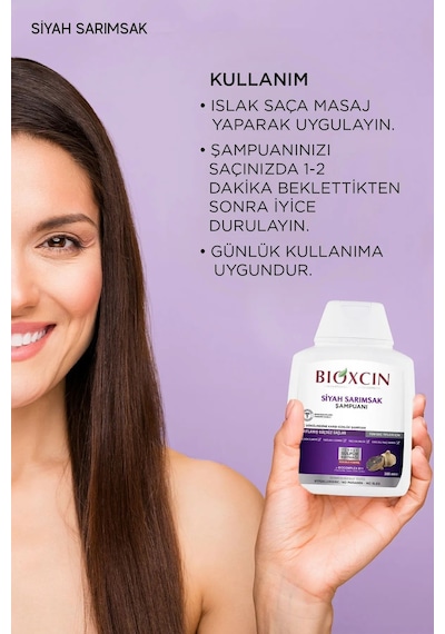 Siyah Sarımsak Saç Dökülmesine Karşı 2. Si %50 Şampuan 300ml 2x2