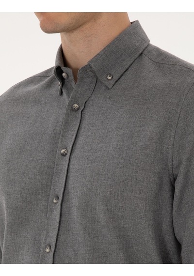 Pierre Cardin Erkek Gri Gömlek Desenli 50316751-vr024 Gri