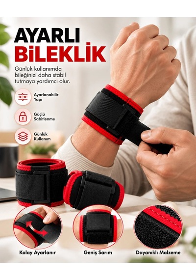 Ers Ayarlanabilir Cırt Cırtlı Bileklik Günlük Kullanıma Uygun Rahat Bilek Desteği