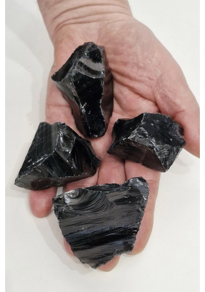 Siyah Obsidyen Doğal Kütle So-8