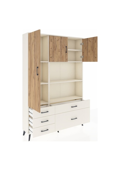 Arges Dolap 7 Raflı 5 Çekmeceli 3 Kapaklı 132x30x195 Aytaşı-ç... Aytaşı