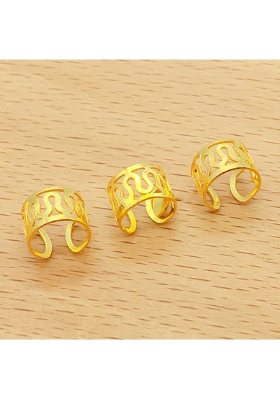 Örgüler Ve Dreadlocks İçin Metal Saç Manşet Halkaları - 100 Adet Saç Takı Klipsleri Gold Type B, Type B