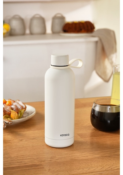 Karaca Aly Soft Touch Çelik Sızdırmaz Termos 500 Ml Taş Ekru